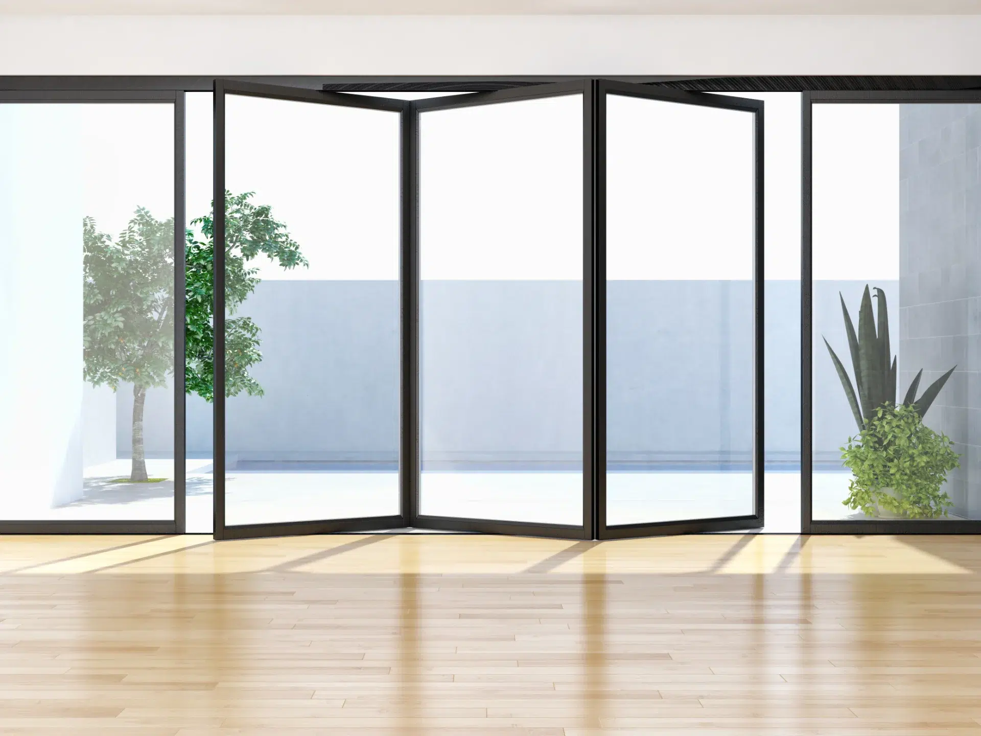 VLX 100 Bifold / Folding Door in Long Beach, CA | Juniper Windows Long Beach - detail 1